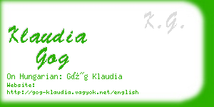 klaudia gog business card